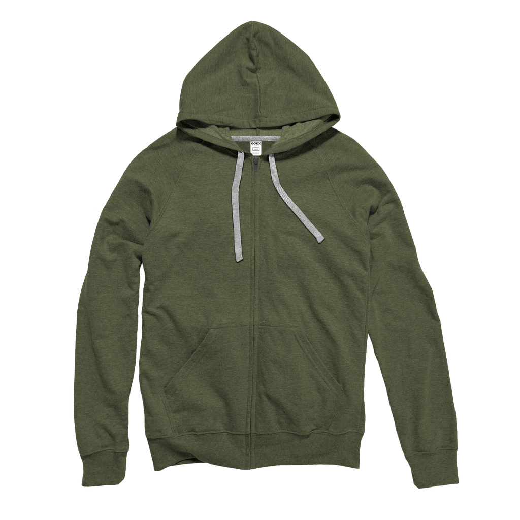 Unisex Heathered Full Zip Hood