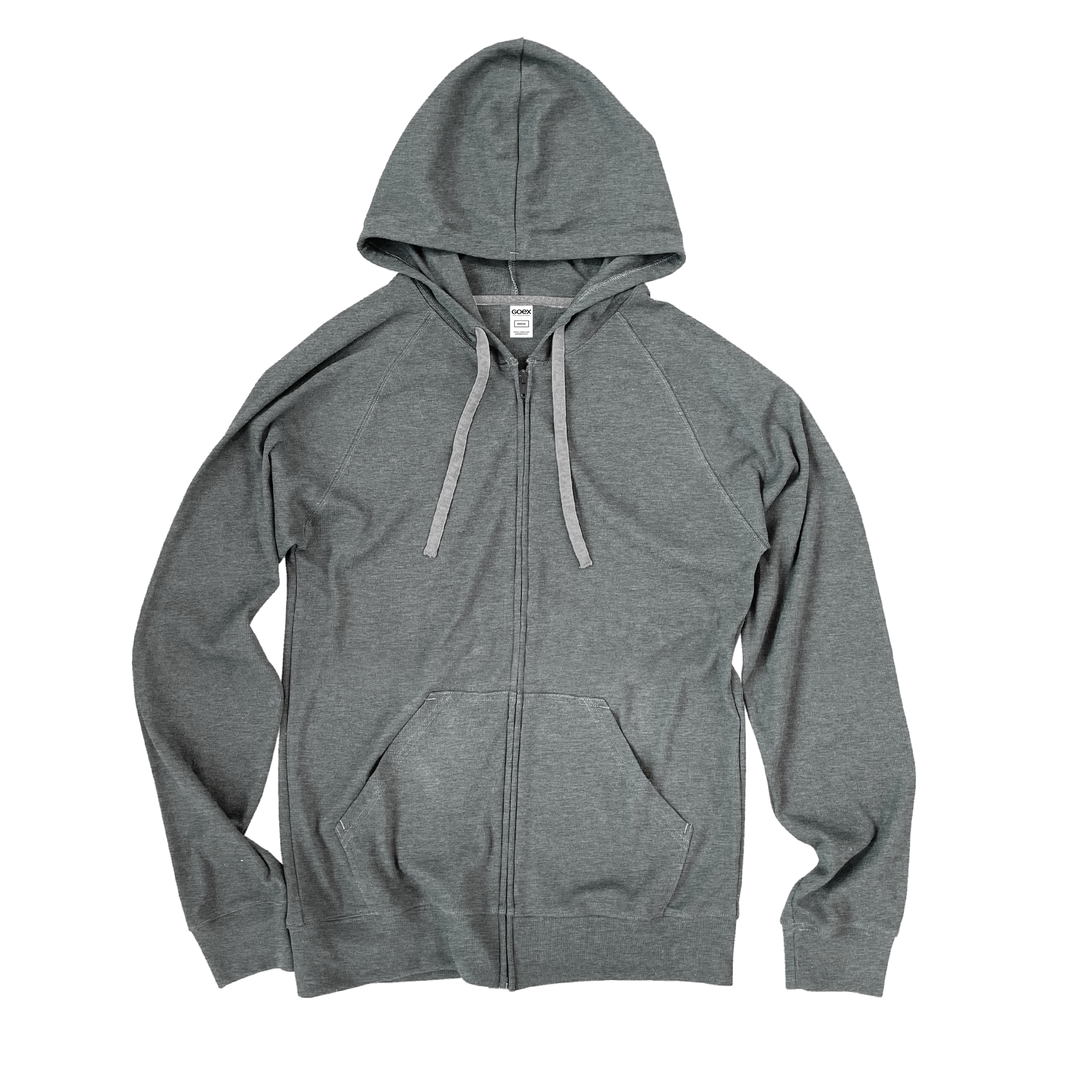 Unisex Heathered Rib Full Zip Hood