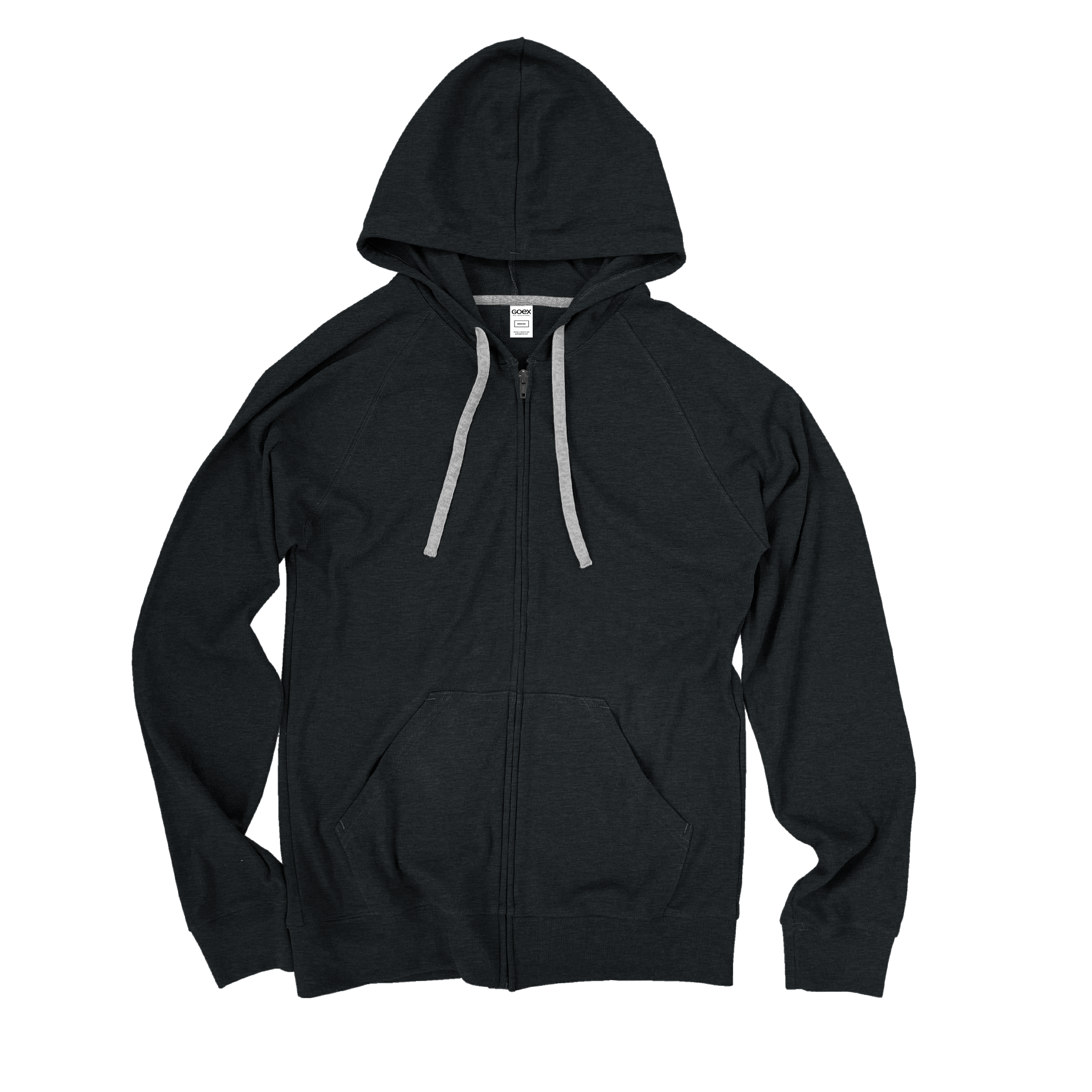 Unisex Heathered Rib Full Zip Hood