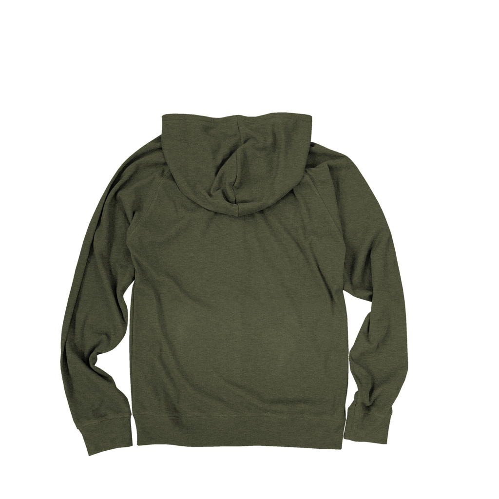 Unisex Heathered Rib Full Zip Hood