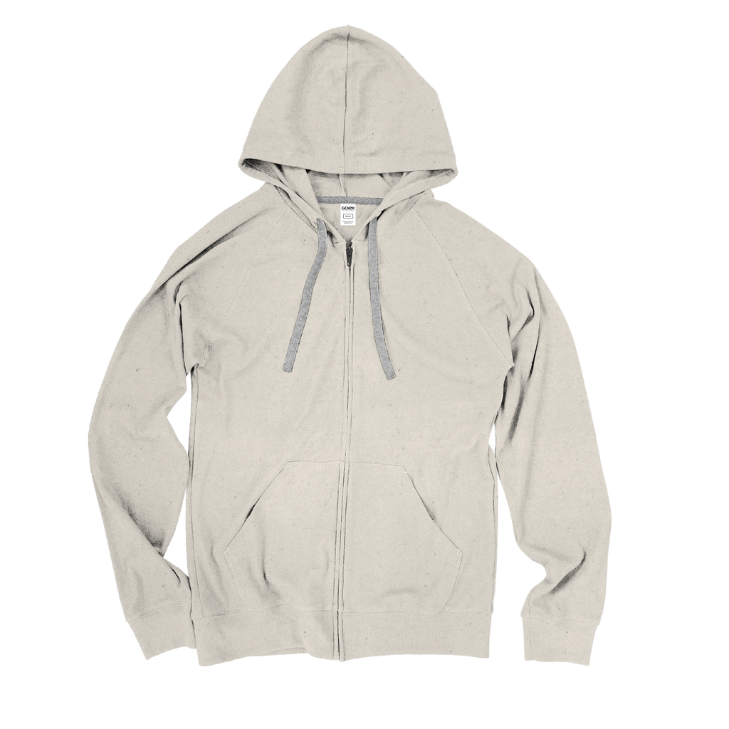 Unisex Heathered Rib Full Zip Hood